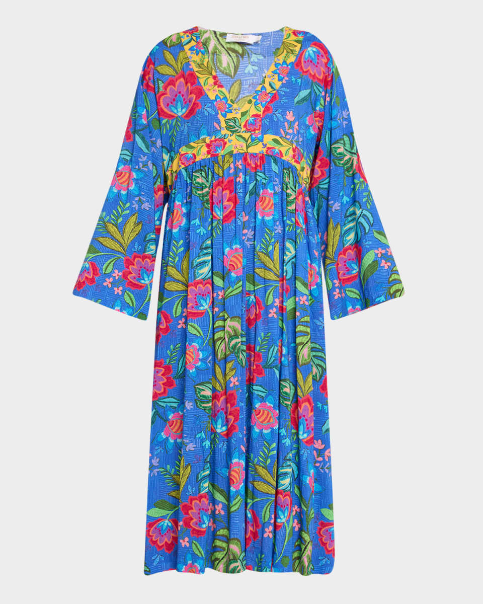 Rumba Mix Flared Maxi Kaftan Coverup